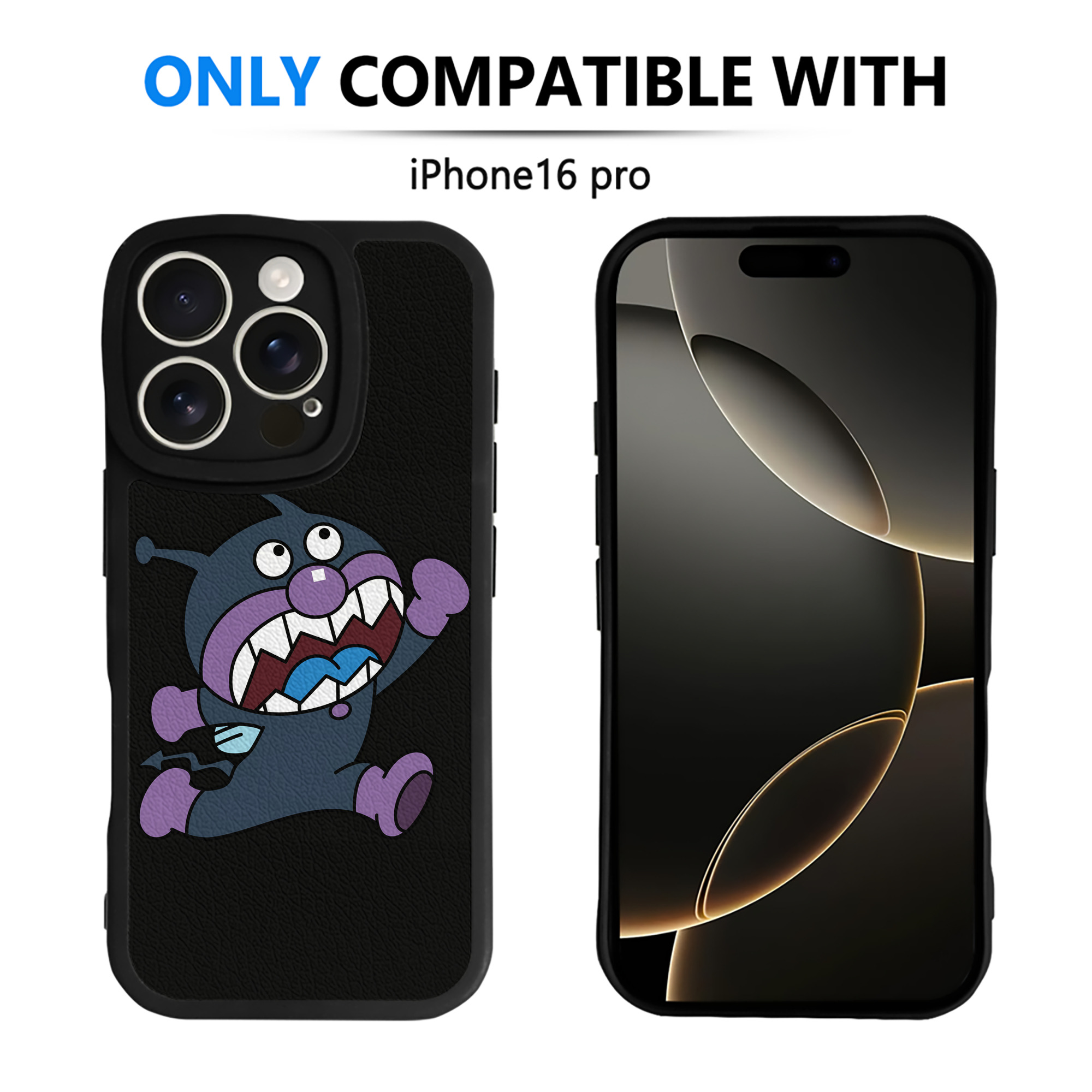 （画像用） アンパンマン Anpanman 【iPhone 16シリーズ対応】シリコンスマホケース（レザー調） 材質：シリコン